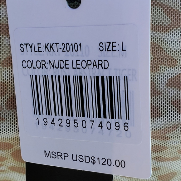 Nwt Printed Mesh Cover-Up Set KENDALL + KYLIE, sz Lg, nude leopard print - Picture 12 of 17